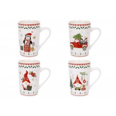 Чашка керам. 400мл "Гном, Санта, Пінгвін" 4вида №311-141/Bonadi/(12)(48)