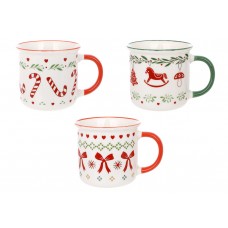 Чашка керам. 400мл "Зимова казка" 3вида №311-139/Bonadi/(12)(48)