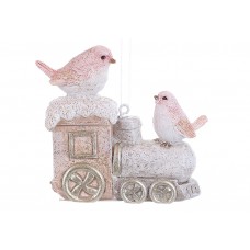 Фігурка-підвіска керам. Паравозик з пташками 7х3х6,5см K07-584/Bonadi/(6)(42)