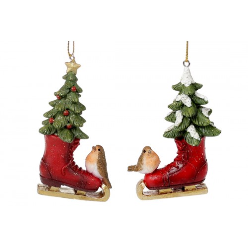 Підвіска декор.полістоун Ковзани 8см,червоний 707-422/Bonadi/