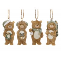Фігурка-підвіска полістоун "Ведмедик Тедді"4х3х7см,світло-коричневий,4вида№K07-840/Bonadi/