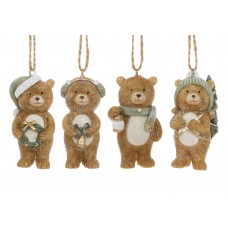 Фігурка-підвіска полістоун "Ведмедик Тедді"4х3х7см,світло-коричневий,4вида№K07-840/Bonadi/