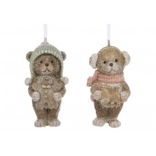 Фігурка-підвіска полістоун "Ведмедик Тедді" 4х3х8см,2вида №K07-845/Bonadi/