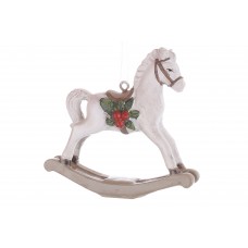 Фігурка-підвіска полістоун "Конячка" 7,5х2х7см,біло-коричневий №K07-552/Bonadi/