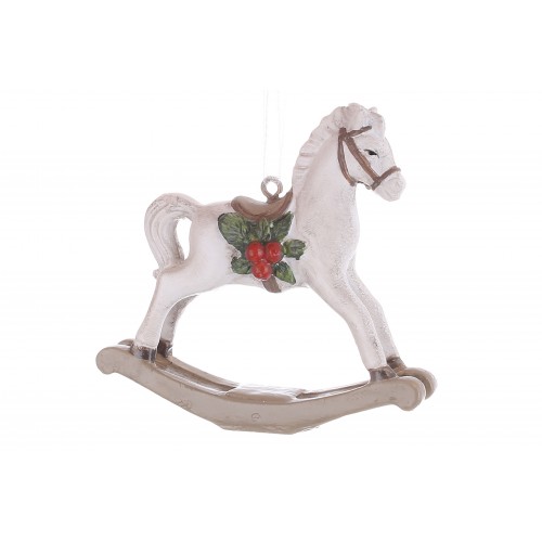 Фігурка-підвіска полістоун "Конячка" 7,5х2х7см,біло-коричневий №K07-552/Bonadi/