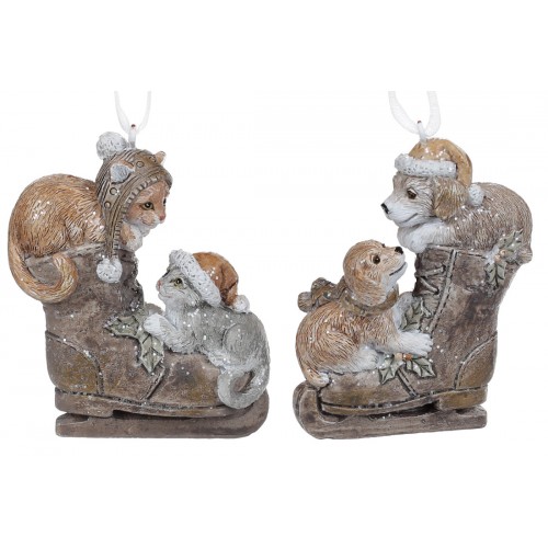 Фігурка-підвіска полістоун"Кошенята та цуценята"7,5см,світло-коричнев,2вида№707-395/Bonadi