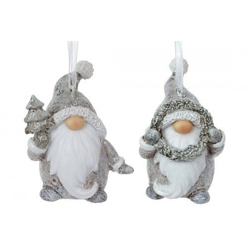Фігурка-підвіска полістоун "Гном" 7см,сірий,2вида №K07-370/Bonadi/
