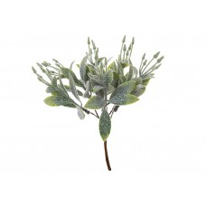 Гілка декор. 20см шавлія в інеї,зелена №H39-227/Bonadi/