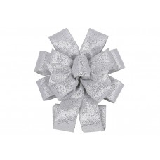 Бант декор. 28х79см з глітером,срібло 821-287/Bonadi/(2)(6)