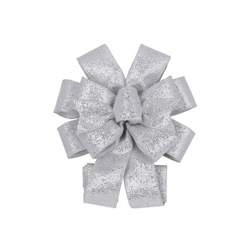 Бант декор. 28х79см з глітером,срібло 821-287/Bonadi/(2)(6)
