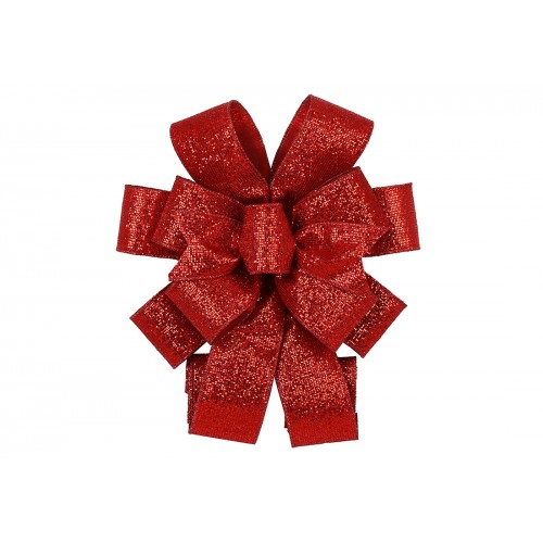 Бант декор. 28х79см з глітером,червоний 821-285/Bonadi/(2)(6)