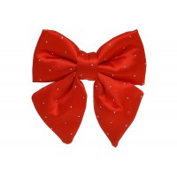 Бант декор. 13см атлас зі стразами,червоний №821-292/Bonadi/(12)(36)
