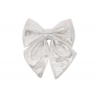Бант декор. 13см срібло №821-253/Bonadi/(12)(36)