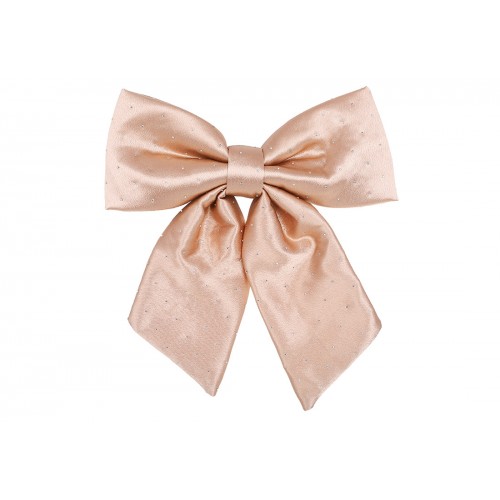 Бант декор. 22см атлас зі стразами,карамель №821-244/Bonadi/(12)(36)