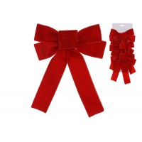 Набір бантів декор.(3шт) 16х24см з оксамиту,червоний №821-310/Bonadi/(12)(48)