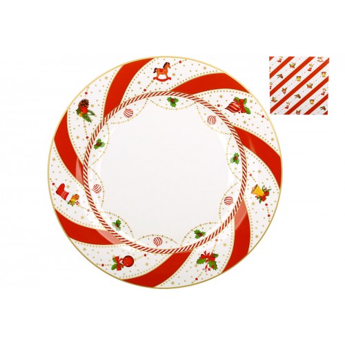 Тарілка сервірув. порцелян. "Candyland"  27x2,4см №K138/Bonadi/