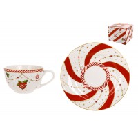 Чашка з блюдцем порцелян. "Candyland" 250мл №K135/Bonadi/