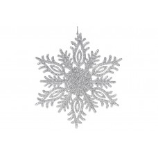 Прикраса пластикова Сніжинка 15 см срібло (1) (45) (180) 788-785