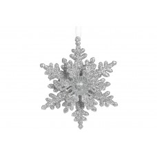 Прикраса пластикова Сніжинка 11 см срібло (1) (45) (180) 788-757 Bonadi