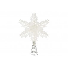 Верхівка пласт. Сніжинка 25см біла 788-993/Bonadi/(30)