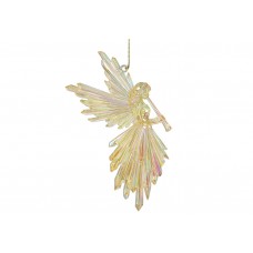 Прикраса пласт. Янгол 16,5см прозорий шампань з перламутром J88-099/Bonadi/(30)