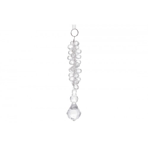 Прикраса пласт. з бусин 15см прозорий лід №788-188/Bonadi/