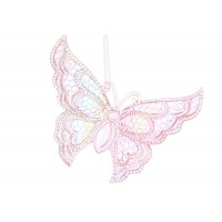 Прикраса пласт. "Метелик" 13см рожевий з перламутром №J88-087/Bonadi/