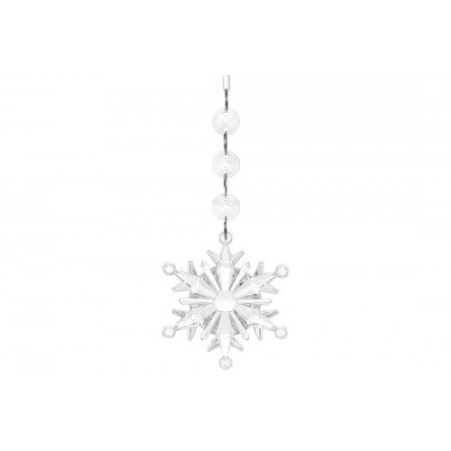 Прикраса пласт. "Сніжинка" 15см прозорий лід №788-182/Bonadi/