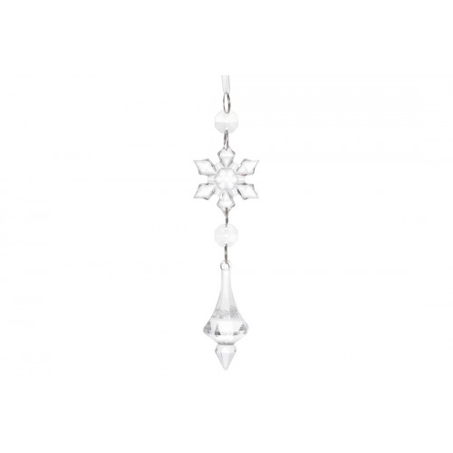 Прикраса пласт. "Сніжинка" 16см прозорий лід №788-179/Bonadi/