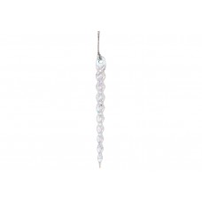 Прикраса пласт. "Бурулька" 13см прозорий з блискучими райдужними №J88-049/Bonadi/