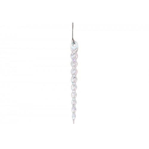 Прикраса пласт. "Бурулька" 13см прозорий з блискучими райдужними №J88-049/Bonadi/