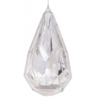 Прикраса пласт. "Крапля" 17см,срібло №J88-222/Bonadi/