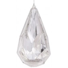 Прикраса пласт. "Крапля" 17см,срібло №J88-222/Bonadi/