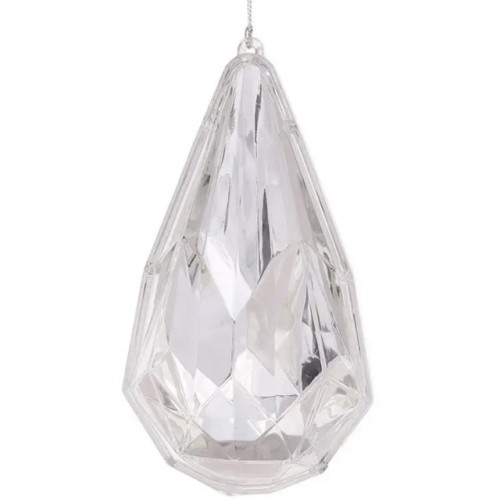 Прикраса пласт. "Крапля" 17см,срібло №J88-222/Bonadi/