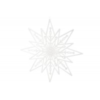 Прикраса пласт. "Різдвяна зірка" 24см білий №788-580/Bonadi/(1)(30)(180)