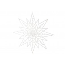 Прикраса пласт. "Різдвяна зірка" 24см білий №788-580/Bonadi/(1)(30)(180)