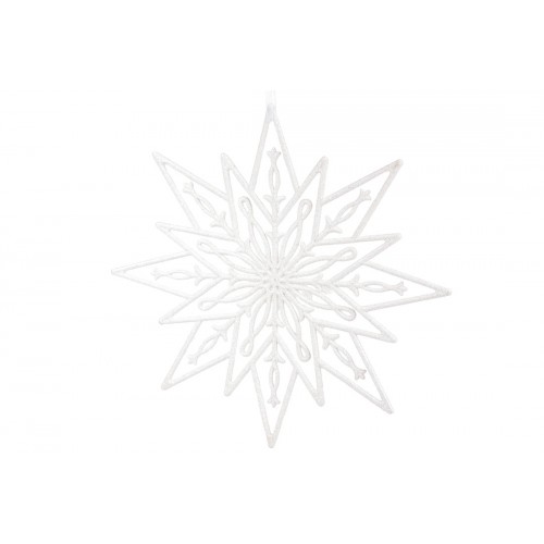 Прикраса пласт. "Різдвяна зірка" 24см білий №788-580/Bonadi/(1)(30)(180)