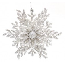 Прикраса пласт. "Сніжинка" 12см білий №788-290/Bonadi/(1)(30)(180)