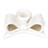 Підсвічник керам. "Бант" 8см,білий №727-203/Bonadi/