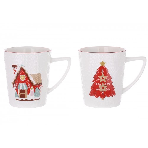 Чашка керам. 400мл Імбирний пряник 2вида 311-100/Bonadi/(48)