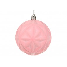 Прикраса пласт. "Зірка" 8см з флоковим напиленням,рожевий №J88-142/Bonadi/