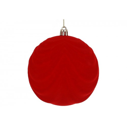 Прикраса пласт. "Зефір" 8см з флоковим напиленням,червоний №J88-177/Bonadi/