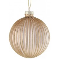 Куля скло 8см з глітером,матове золото №115-085/Bonadi/(12)