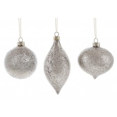 Прикраса скло "Куля,олива,цибуля" 3вида,світле золото №108-078/Bonadi/