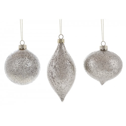 Прикраса скло "Куля,олива,цибуля" 3вида,світле золото №108-078/Bonadi/