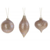 Прикраса скло "Куля,олива,цибуля" 3вида,темне золото №108-079/Bonadi/