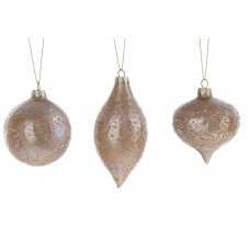 Прикраса скло "Куля,олива,цибуля" 3вида,темне золото №108-079/Bonadi/