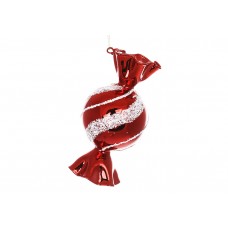 Прикраса скло "Лист" 11,7см з бісером,срібло №NY15-192/Bonadi/