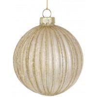 Куля скло 8см з гліттером,шампань антик №108-915/Bonadi/(12)