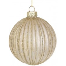 Куля скло 8см з гліттером,шампань антик №108-915/Bonadi/(12)